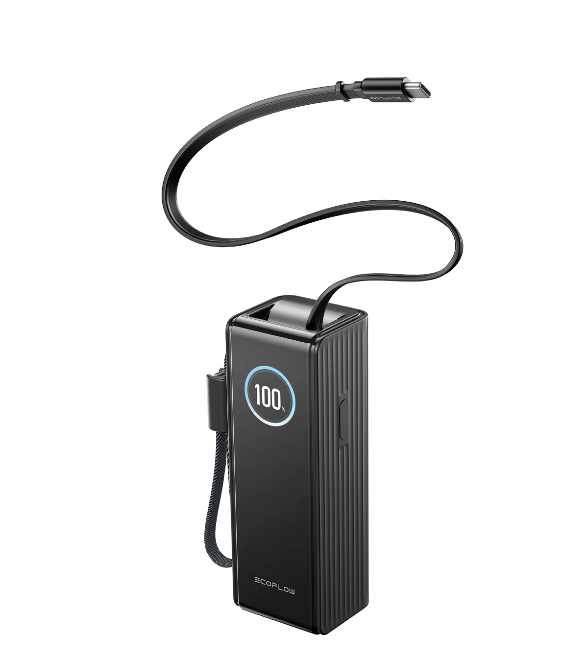 Powerbank RAPID 25K mit integriertem Kabel schwarz