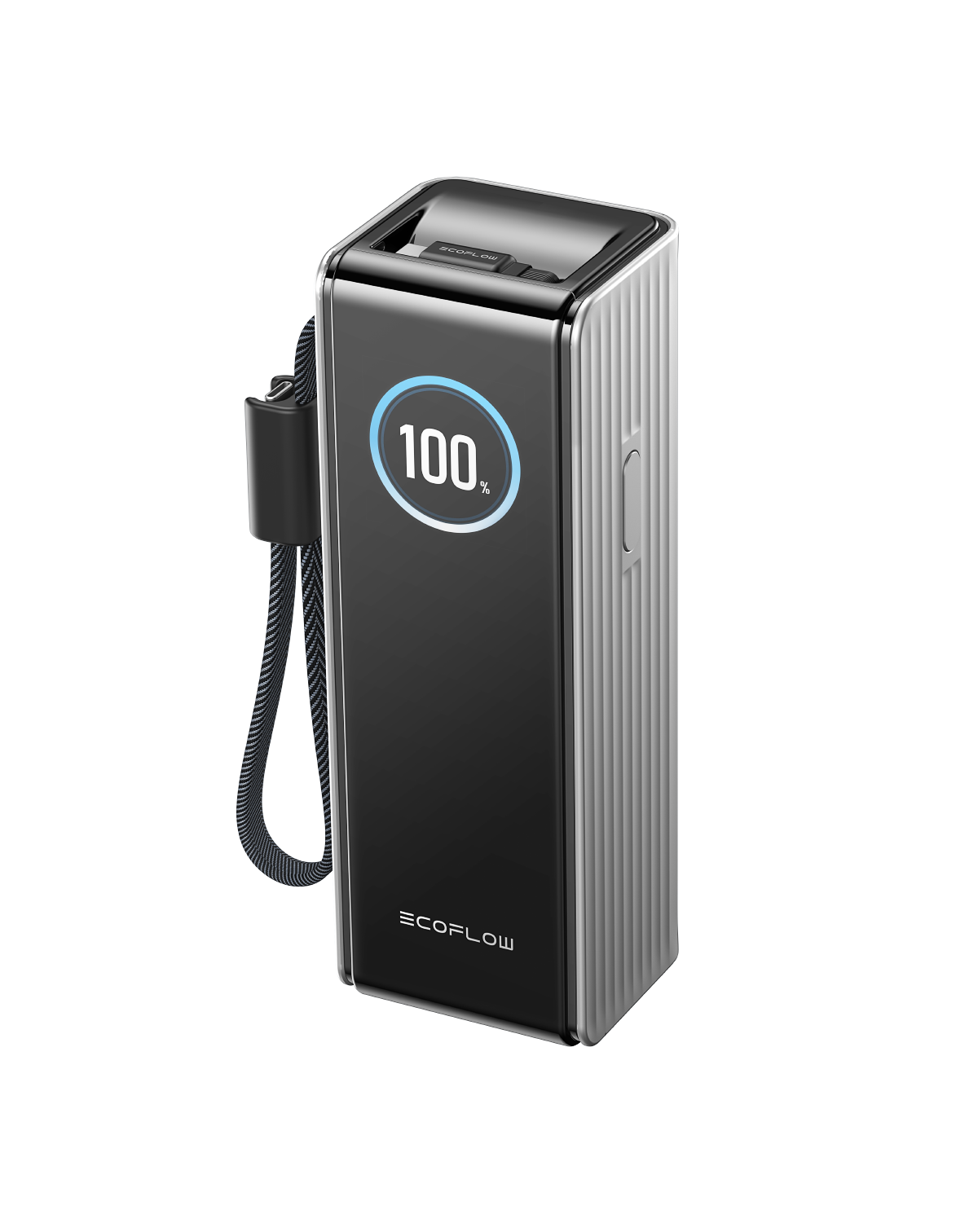 Powerbank RAPID 25K mit integriertem Kabel silber