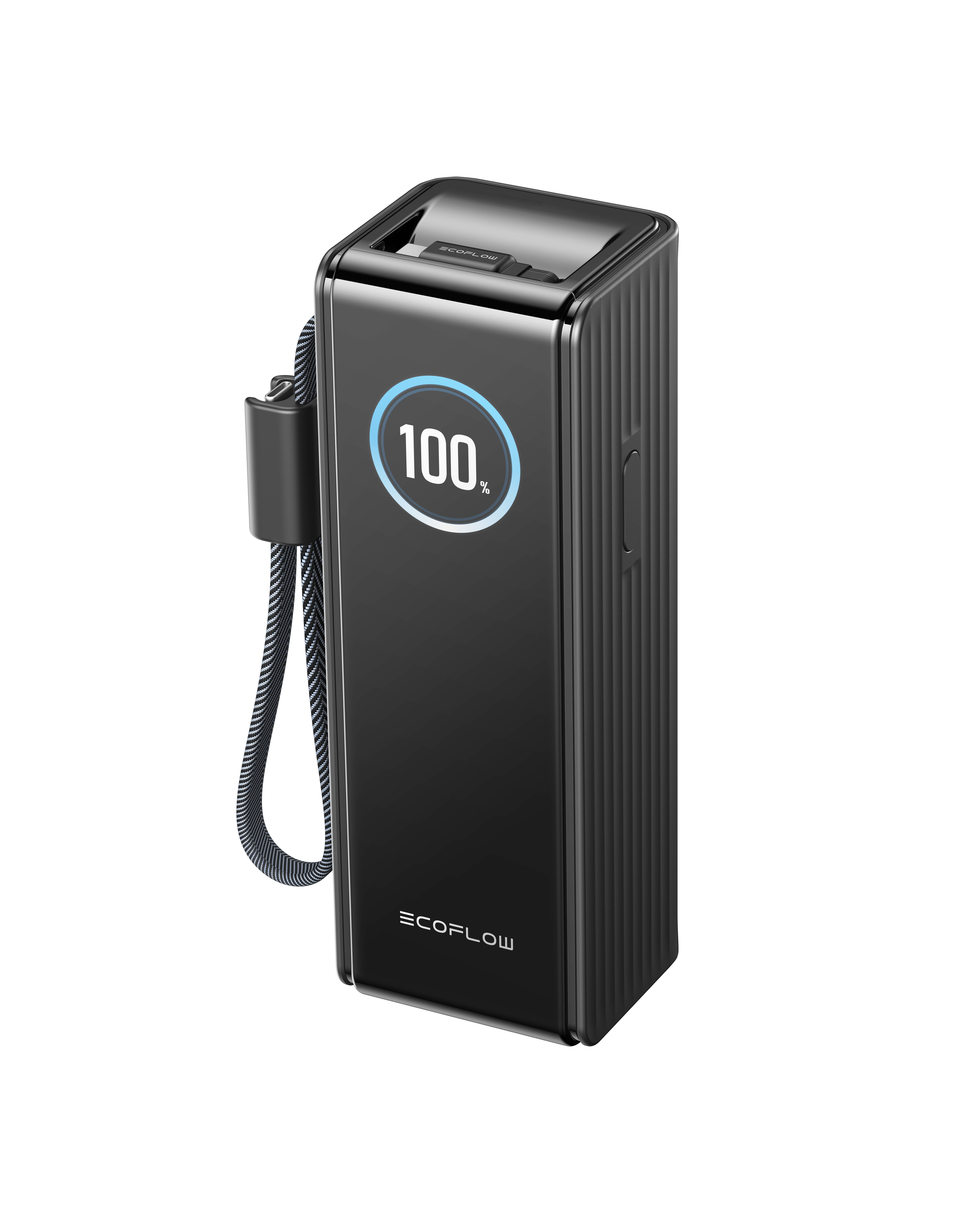 Powerbank RAPID 25K mit integriertem Kabel schwarz